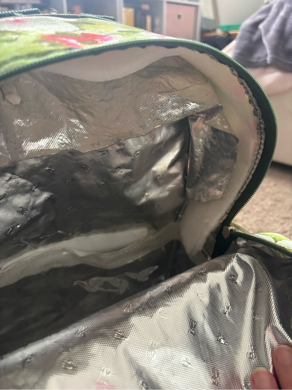 Floral Green Cooler Backpack - Women Bags - Picture 6 of 8